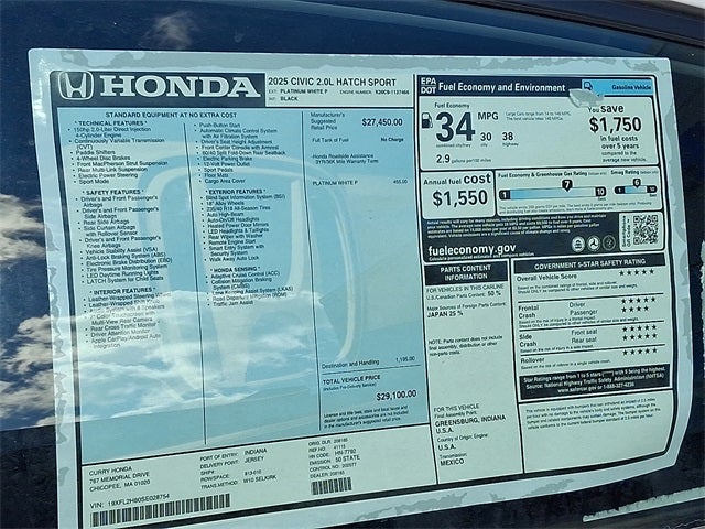 2025 Honda Civic Sport