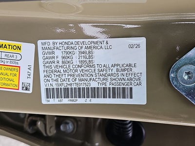 2026 Honda Civic Sport