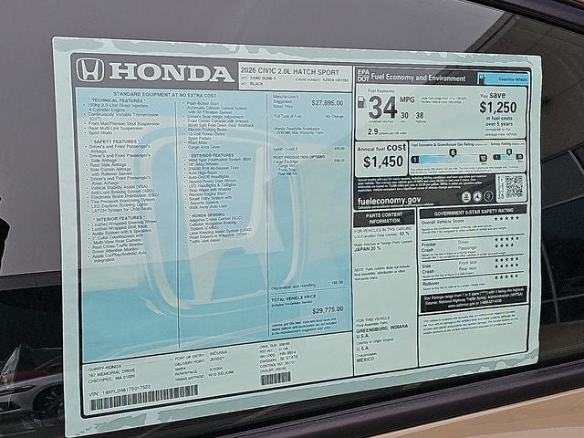 2026 Honda Civic Sport