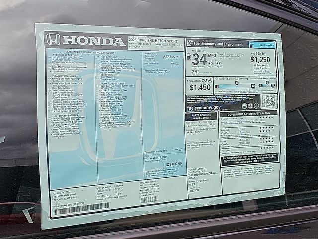 2026 Honda Civic Sport