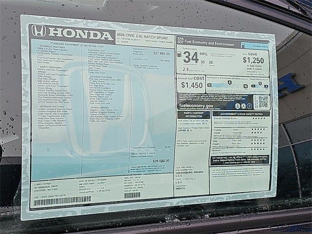 2026 Honda Civic Sport