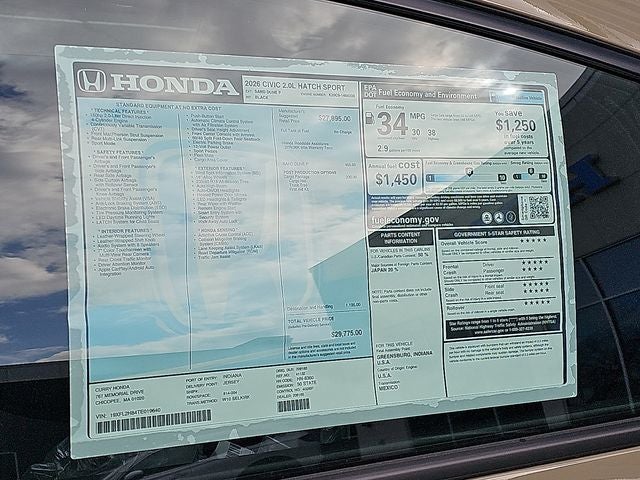 2026 Honda Civic Sport