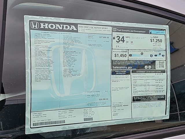 2026 Honda Civic Sport