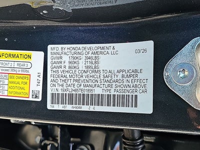 2026 Honda Civic Sport