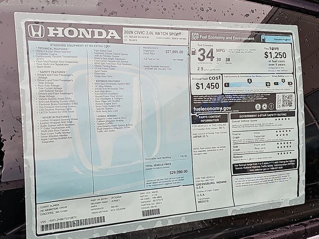 2026 Honda Civic Sport