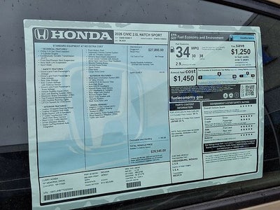 2026 Honda Civic Sport