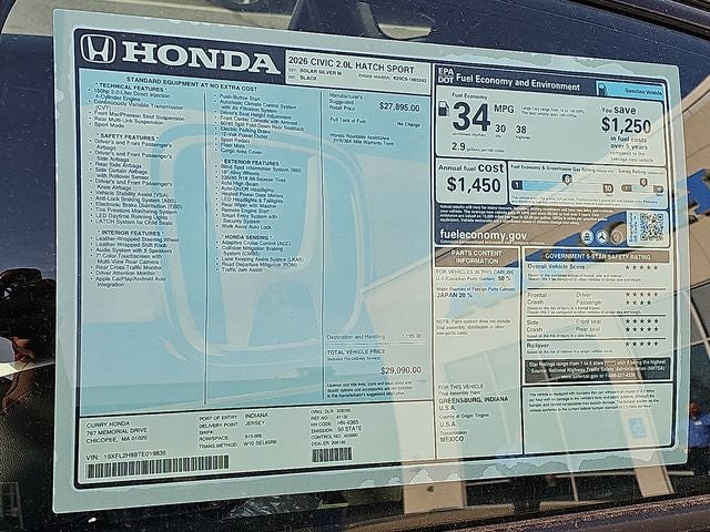 2026 Honda Civic Sport