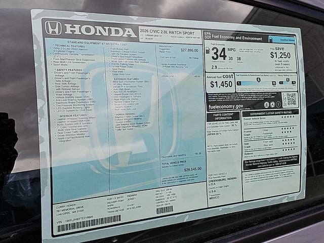 2026 Honda Civic Sport