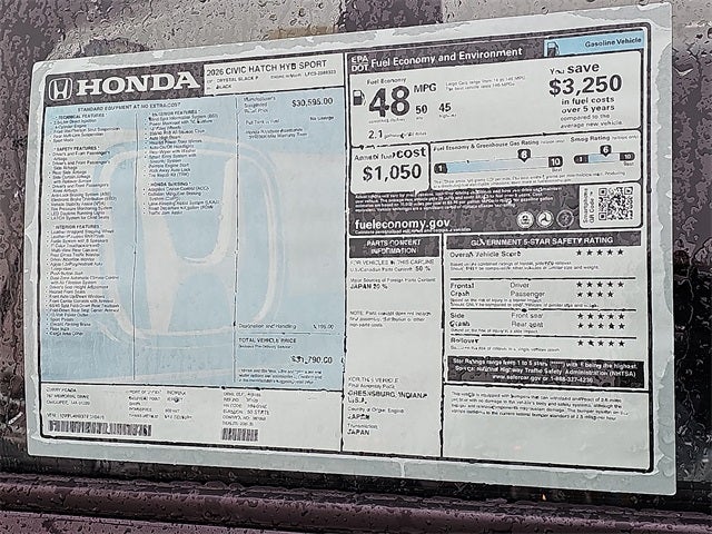 2026 Honda Civic Hybrid Sport