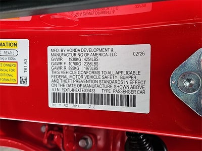 2026 Honda Civic Hybrid Sport