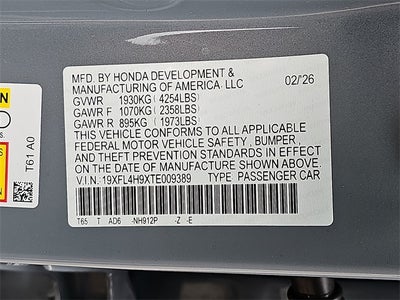 2026 Honda Civic Hybrid Sport Touring