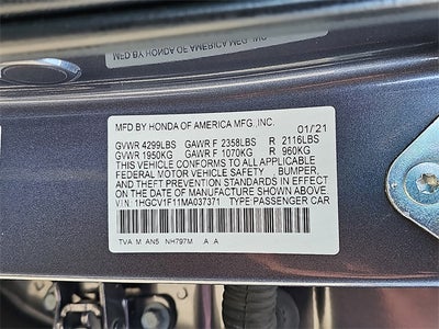 2021 Honda Accord LX