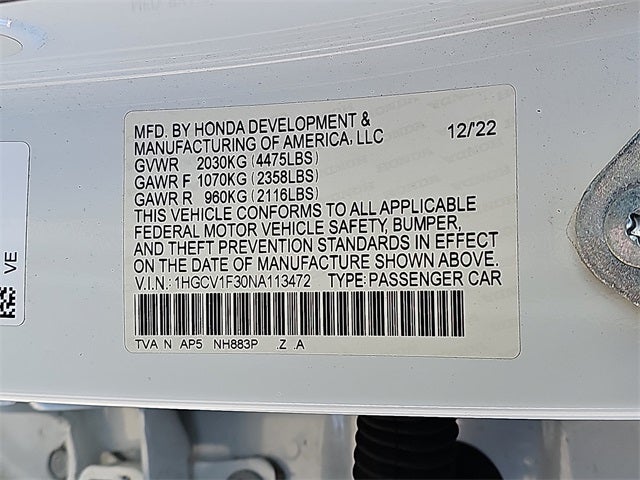 2022 Honda Accord Sport