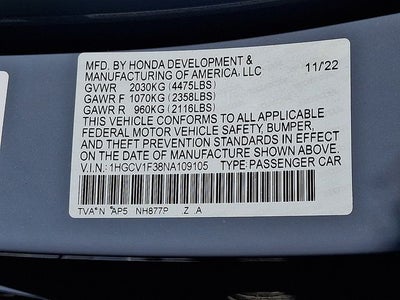 2022 Honda Accord Sport