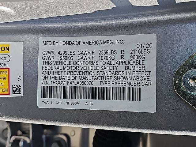 2020 Honda Accord EX