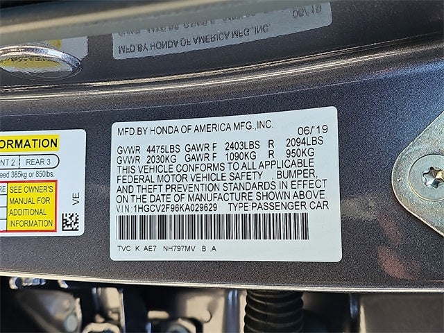 2019 Honda Accord Touring 2.0T