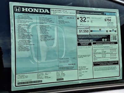 2026 Honda Accord LX