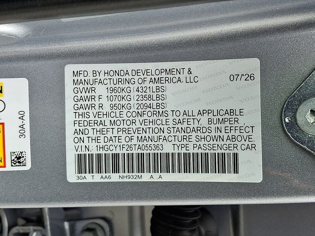 2026 Honda Accord LX