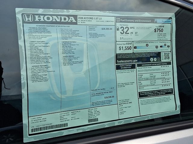 2026 Honda Accord LX