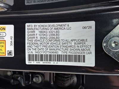 2026 Honda Accord LX