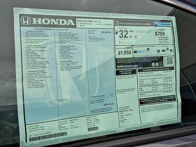 2026 Honda Accord LX