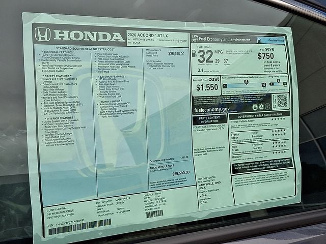 2026 Honda Accord LX