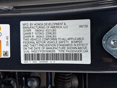 2026 Honda Accord LX