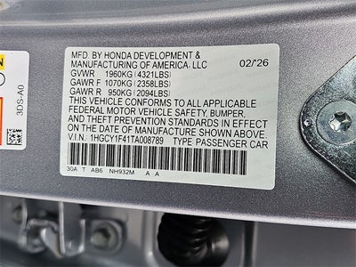 2026 Honda Accord SE