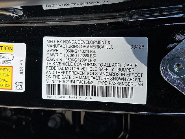 2026 Honda Accord SE