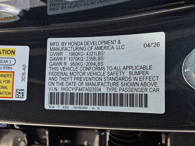 2026 Honda Accord SE