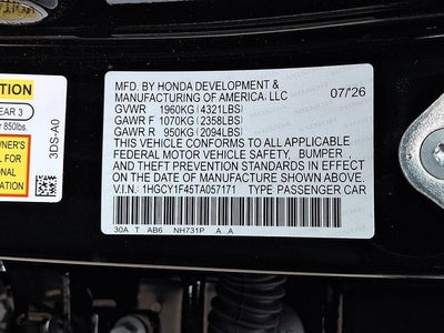 2026 Honda Accord SE