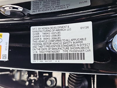 2026 Honda Accord SE