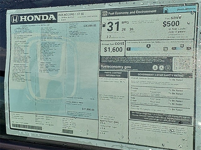 2026 Honda Accord SE