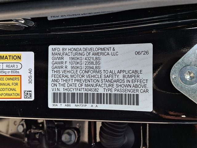 2026 Honda Accord SE