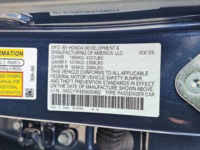 2025 Honda Accord SE