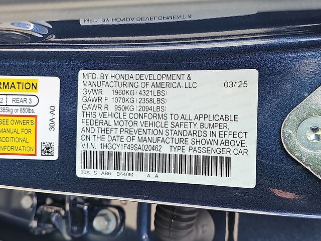 2025 Honda Accord SE