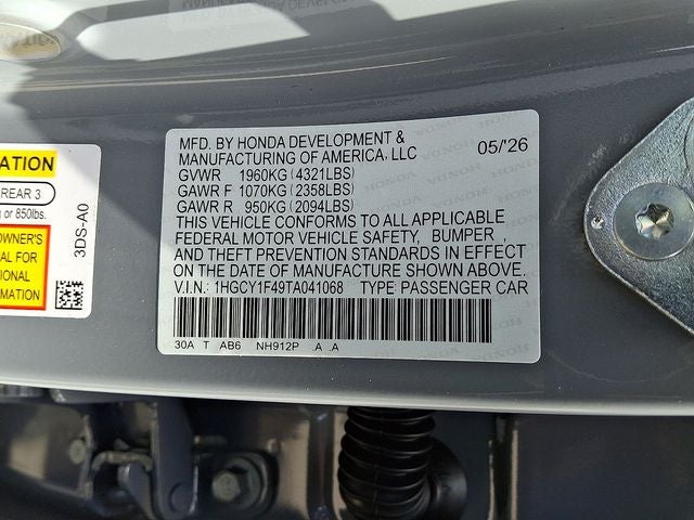 2026 Honda Accord SE