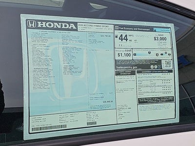 2026 Honda Accord Hybrid Sport