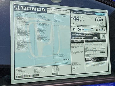 2026 Honda Accord Hybrid Sport