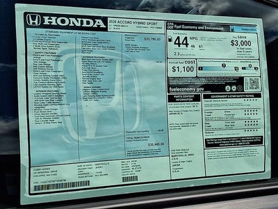 2026 Honda Accord Hybrid Sport