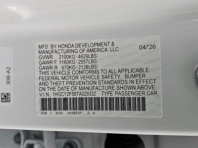 2026 Honda Accord Hybrid Sport