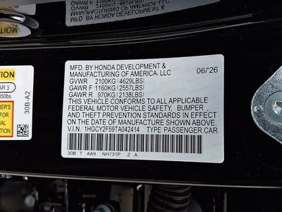 2026 Honda Accord Hybrid Sport