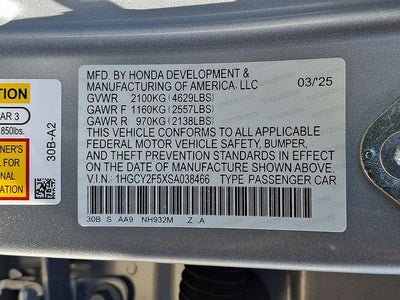 2025 Honda Accord Hybrid Sport