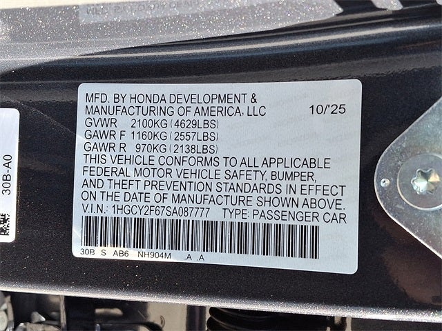 2025 Honda Accord Hybrid EX-L