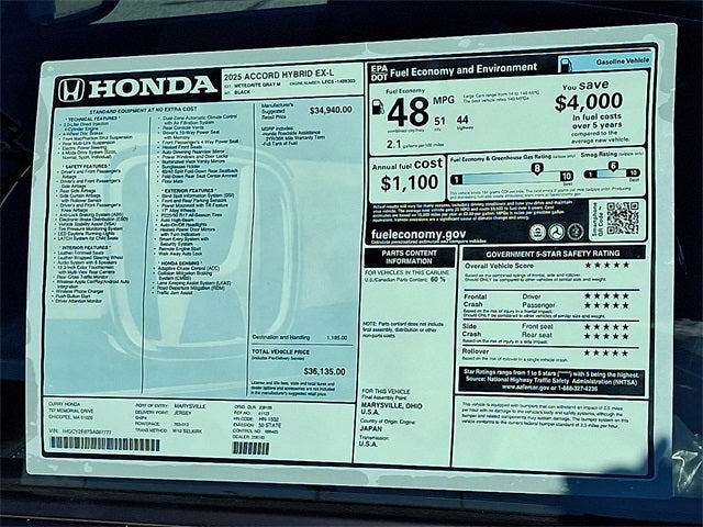 2025 Honda Accord Hybrid EX-L