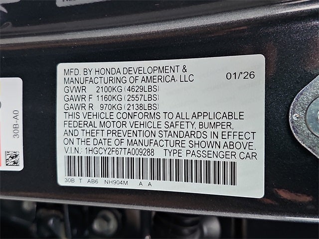 2026 Honda Accord Hybrid EX-L