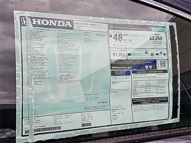 2026 Honda Accord Hybrid EX-L