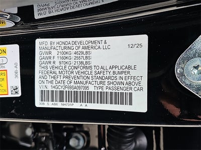 2025 Honda Accord Hybrid EX-L