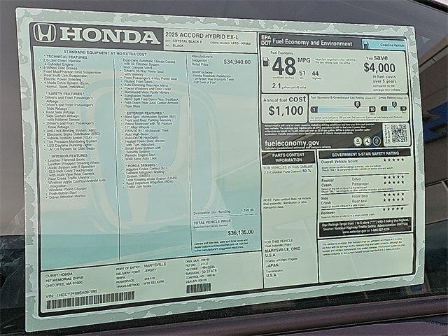 2025 Honda Accord Hybrid EX-L