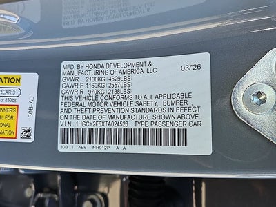 2026 Honda Accord Hybrid EX-L